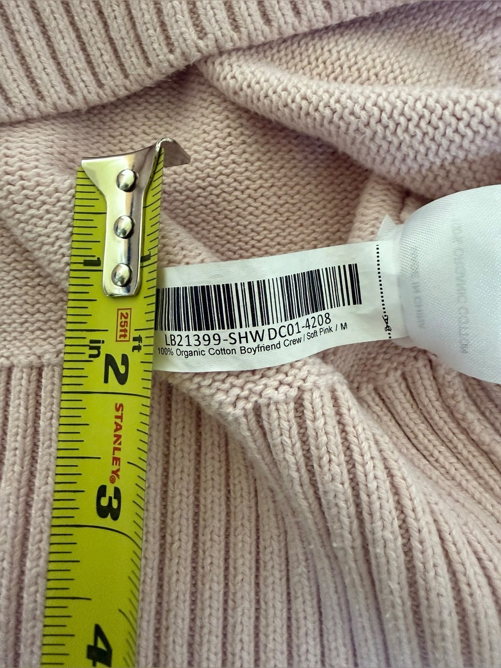Quince Organic Cotton Boyfriend Crew Sweater Soft Shell Pink Size M - Picture 6 of 7